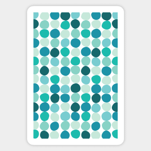 Midcentury Modern Dots Blue Sticker